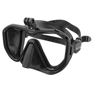Seac Appeal Pro maska za ronjenje crni silikon-Crna s gopro nosačem