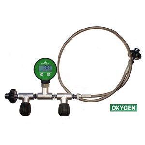 Oxygen Equalizer DIN 200/300 s kontrolom protoka, Digital PG, 2m