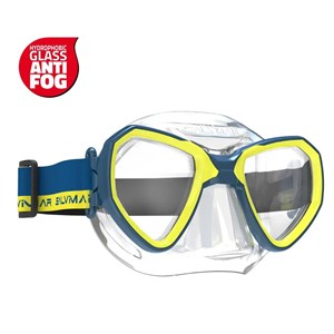 Salvimar Youth MORPHEUS MID ANTIFOG maska za ronjenje prozirni silikon/petrol-žuta