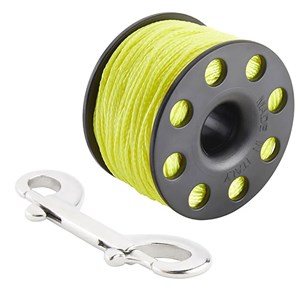 Motalica spool Divemarine 30 m sa karabinerom 100 mm žuti konop